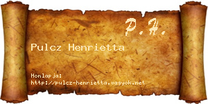 Pulcz Henrietta névjegykártya
